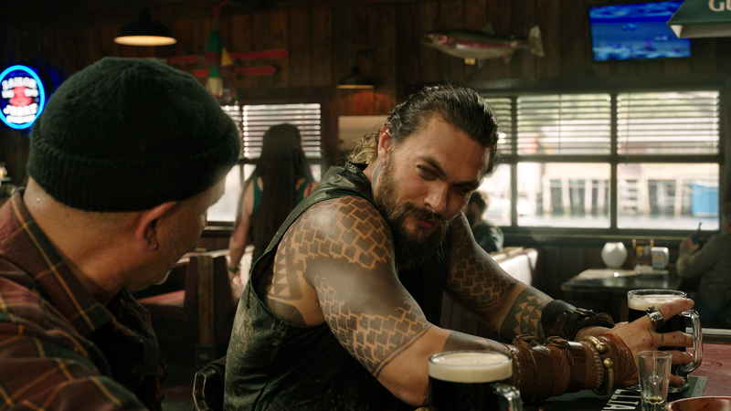 Jason Momoa’s character arc directly picks up from Justice League.